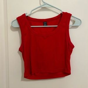 Red Cropped Tank-Top, SHEIN.